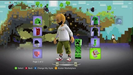 Minecraft on XBox Live Avatar Marketplace