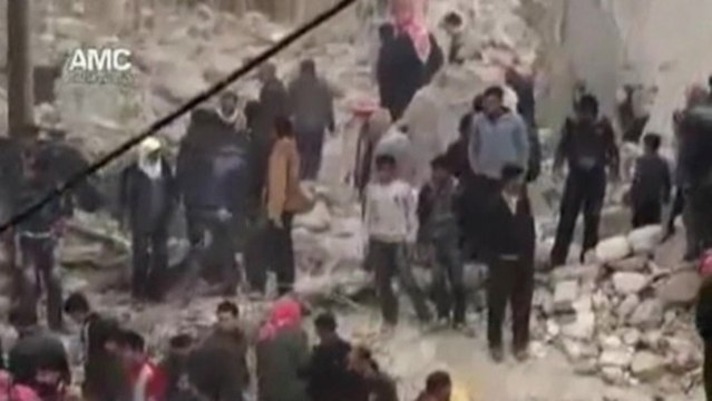 Syrian rocket attack on Aleppo kills 20