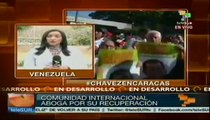 Continúa festejo en Caracas por llegada de Chávez