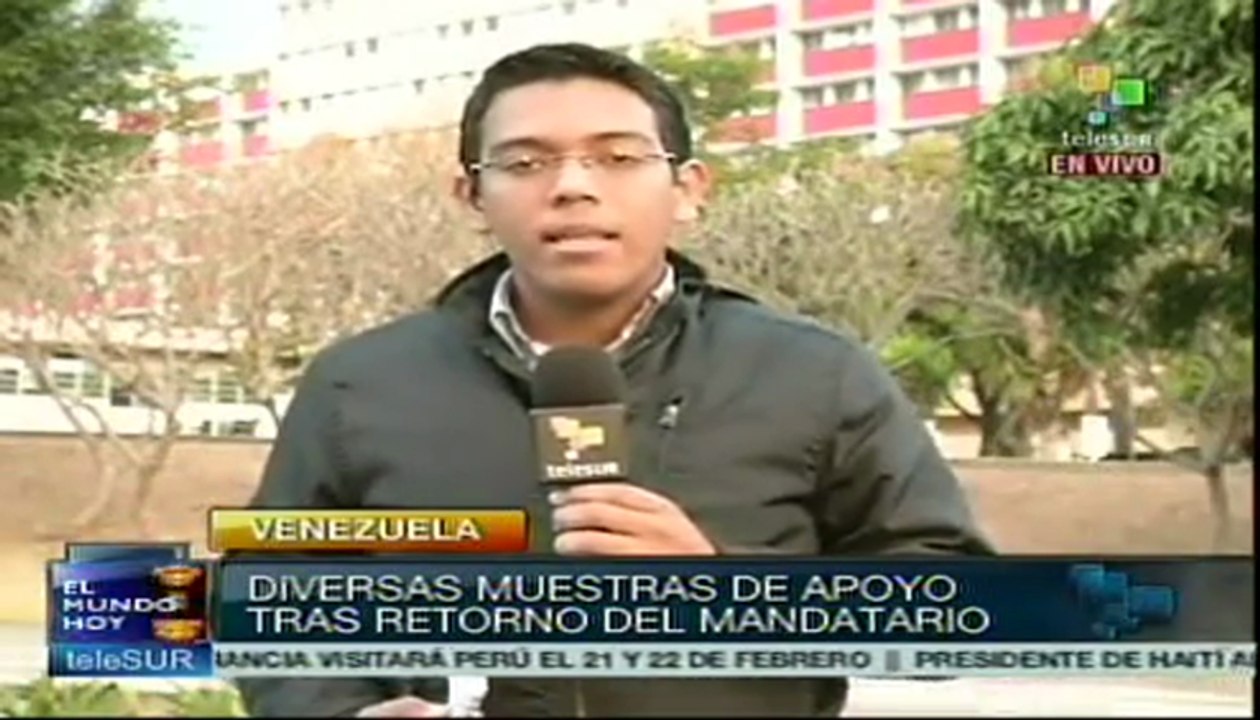 Venezolanos acompañan a Chávez en recuperación