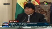 Evo Morales envía mensaje de apoyo a Hugo Chávez