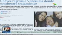 Reacciones en México por regreso de Hugo Chávez