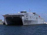 Navy unveils ship for speedy troop transport