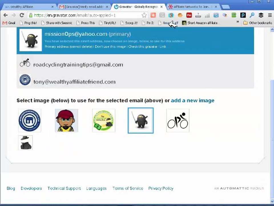 Adding A Gravatar Image