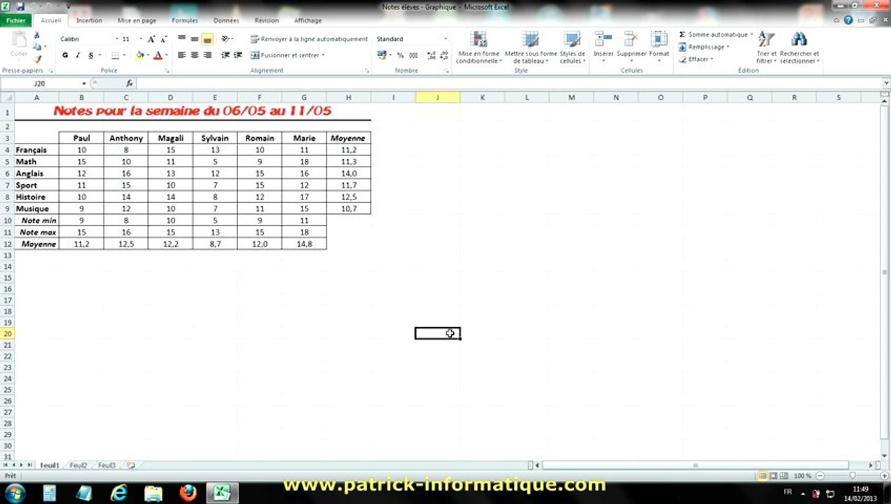 Tuto Excel 2010 - Créer et personnaliser un graphique - Extrait