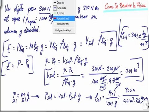 Principio de arquimedes Fisica Fluidos