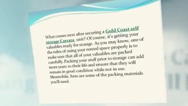 Self storage Gold Coast | Gold Coast Self Storage Carrara: 5 Packing Supplies You'll Need