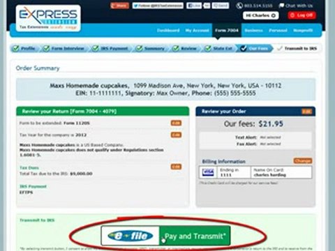 E-File an IRS Form 7004 for a Business Tax Extension