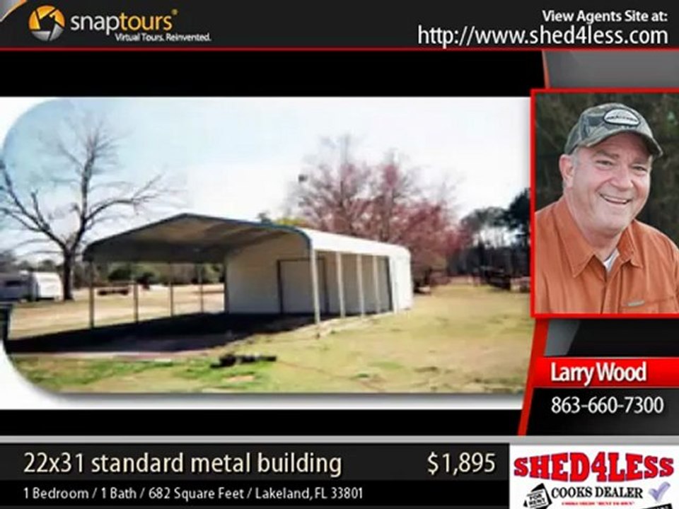 22x31 Standard Metal Building - Shed4less