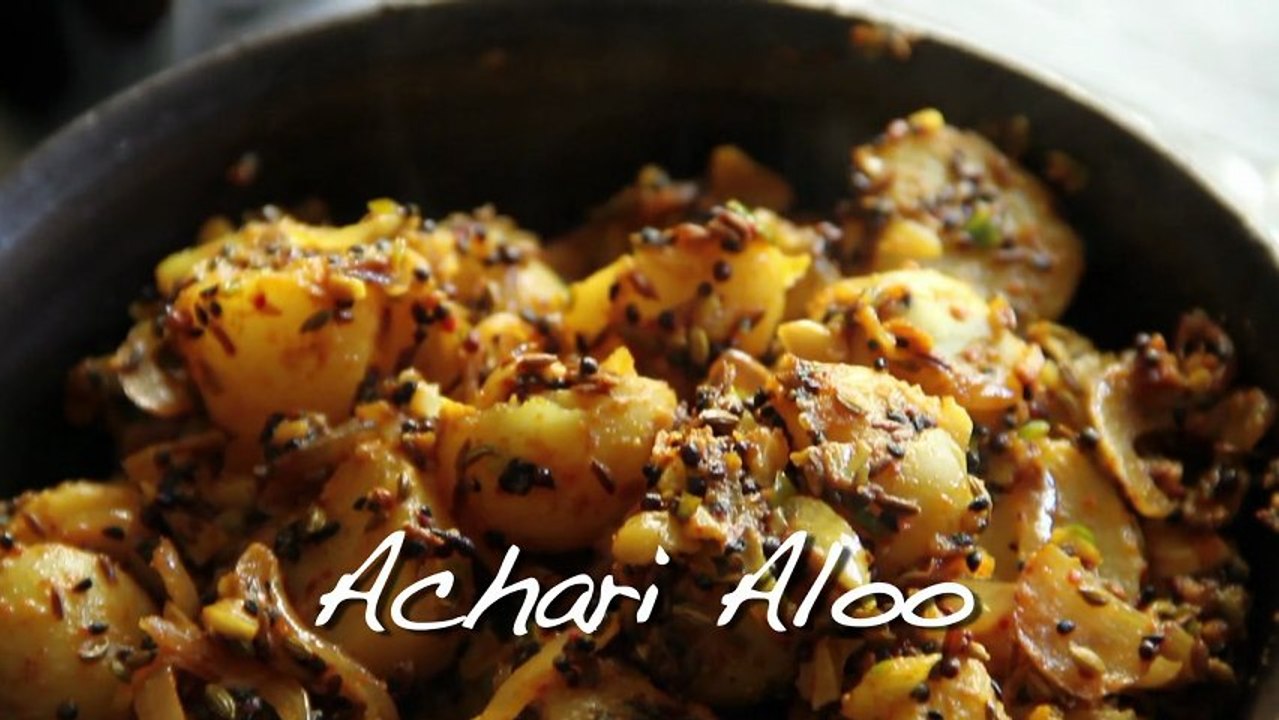 Achari Aloo - Flavoured Potatoes - Vegetarian Recipe by Annuradha Toshniwal [HD]