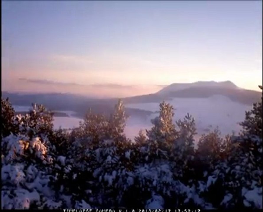 Timlapse depuis le Mont Signon vue sur le Mont Mézenc du 16 au 21 Février