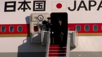 Japan's Abe arrives in the United States