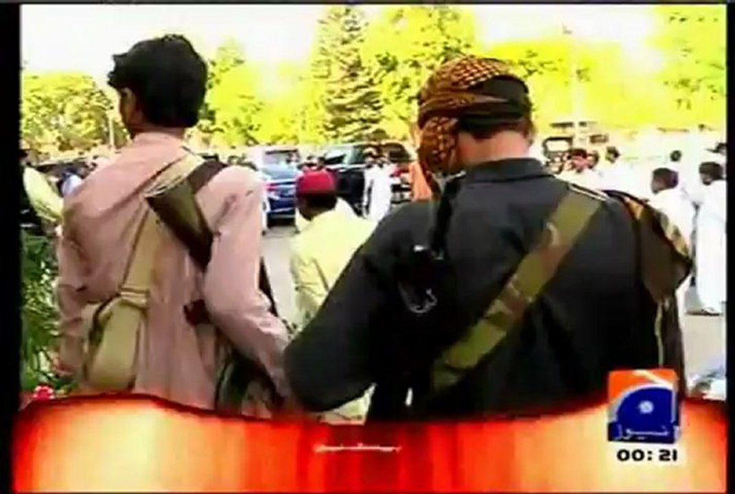 Private security guards of Feudal lords for carrying illegal weapons openly is Sindh Assembly's premises