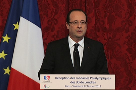 Discours lors de la cérémonie de remise de décoration aux médaillés des Jeux Paralympiques de Londres 2012