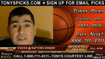 Toronto Raptors versus New York Knicks Pick Prediction NBA Pro Basketball Odds Preview 2-22-2013