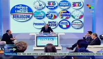 Candidatos italianos realizan debate en televisión