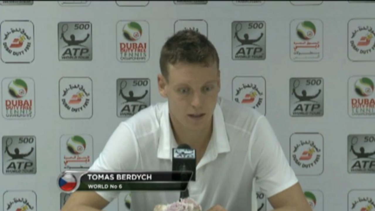 Dubai: Berdych: 'Roger ist hier immer stark'