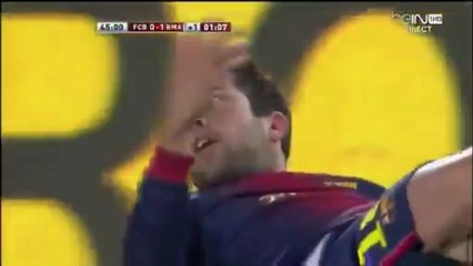 Jordi Alba winning an Oscar in diving! FC Barcelona vs. Real Madrid 26/02/2013 (HD)