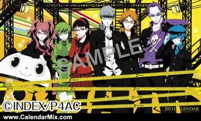 Calendar Review: Poster/Calendar TV Anime [Persona 4] 2013 Calendar Extra Wide 900x515mm JAPAN by Unknown