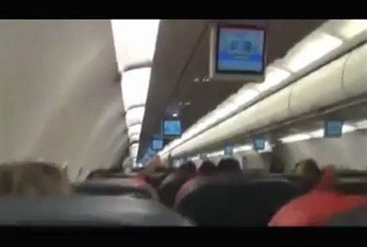 Turkish Airline Plane Engine Burning _ footage from the inside
