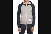 Thom Browne  Bicolor Hooded Terry Zip Up Sweatshirt Uk Fashion Trends 2013 From Fashionjug.com