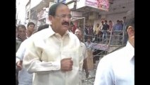 India's opposition leader visits bomb site