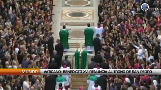 Vaticano: Benedicto XVI renuncia al trono de San Pedro