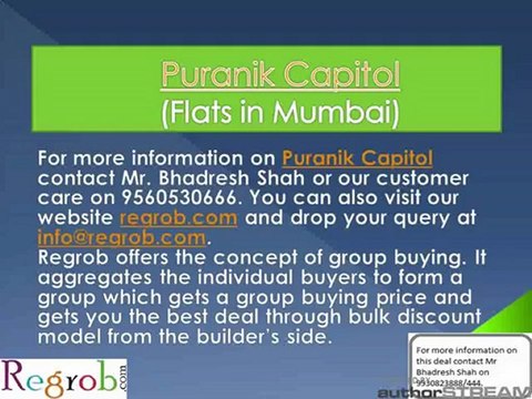Puranik Capitol offers 2 BHK Flats in Thane from Rs 68.55 Lacs