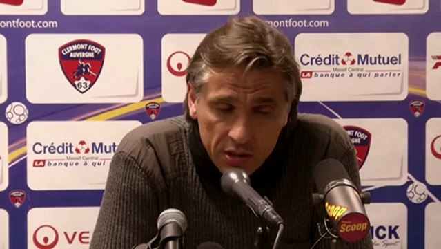 Conférence de presse Clermont Foot - Dijon FCO : Régis BROUARD (CFA) - Olivier DALL'OGLIO (DFCO) - saison 2012/2013