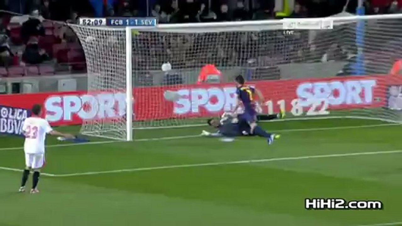 هدف فيا - برشلونة 1-1 اشبيلية