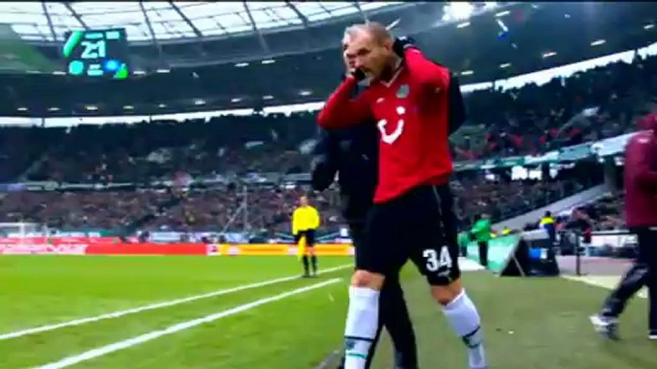 Huszti injures himself while taking a penalty