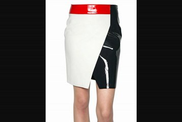 Felipe Oliveira Baptista  Patchwork Leather Skirt Uk Fashion Trends 2013 From Fashionjug.com