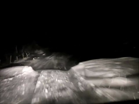 Neige et congère sur la route en Haute-Loire 24/02/2013