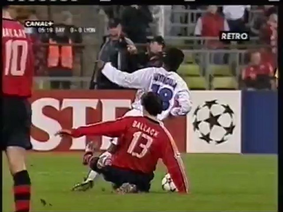 2003 (November 5) Bayern Munich (Germany) 1-Olympique Lyonnais (France) 2 (Champions League)