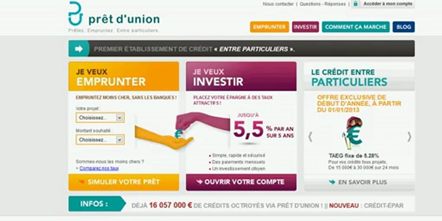 Pret d'Union Prêt entre particuliers