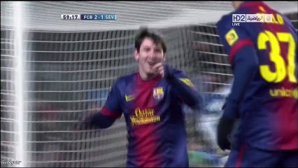 FCB 2-1 SEV (23.02.13) Messi goal #38