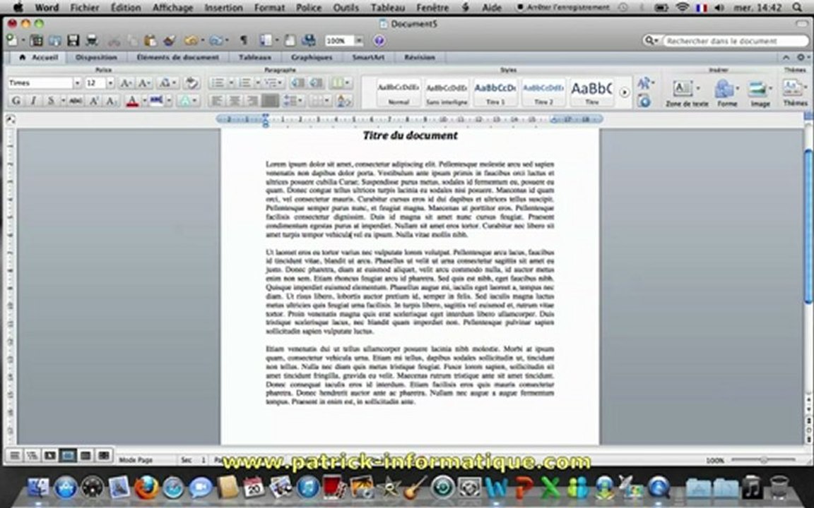 Tuto Mac - Word 2011 - Interlignes - Extrait