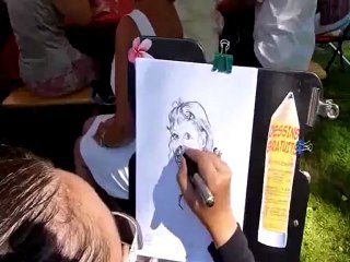 Caricaturiste Betty, dessin d'une caricature