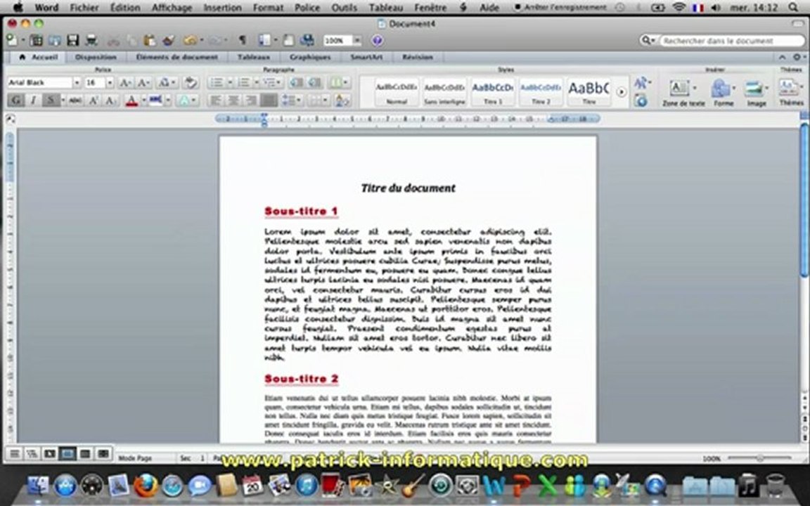 Tuto Mac - Word 2011 - Supprimer rapidement une mise en forme - Extrait