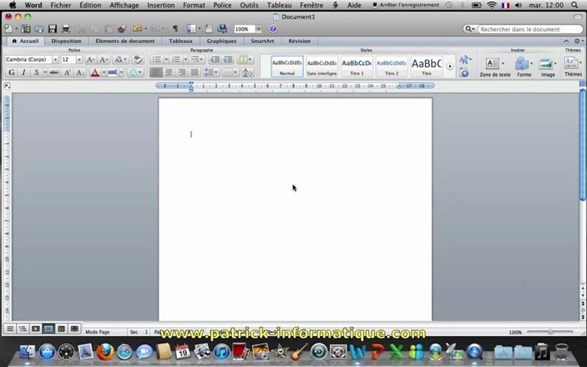 Tuto Mac - Word 2011 - Zone de texte - Extrait