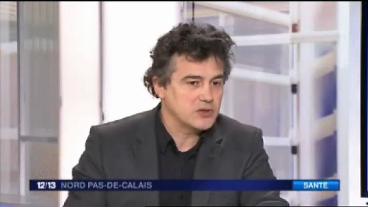 Patrick Pelloux en soutien aux urgences de Roubaix JT FR3 nord pas de calais 22/02/13