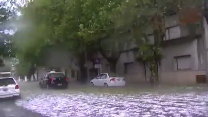 Tormenta de granizo en Mar del Plata causa destrozos en la ciudad