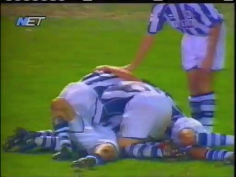 2003 (November 25) Olympiakos (Greece) 2-Real Sociedad (Spain) 2 (Champions League)