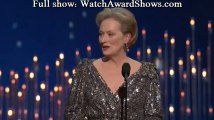 Meryl Streep makes fun of Jennifer Lawrence fall Oscars 2013 [HD]