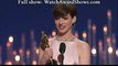 Anne Hathaway emotion acceptance speech wins Oscar for Best support Academy Awards 2013 [HD]
