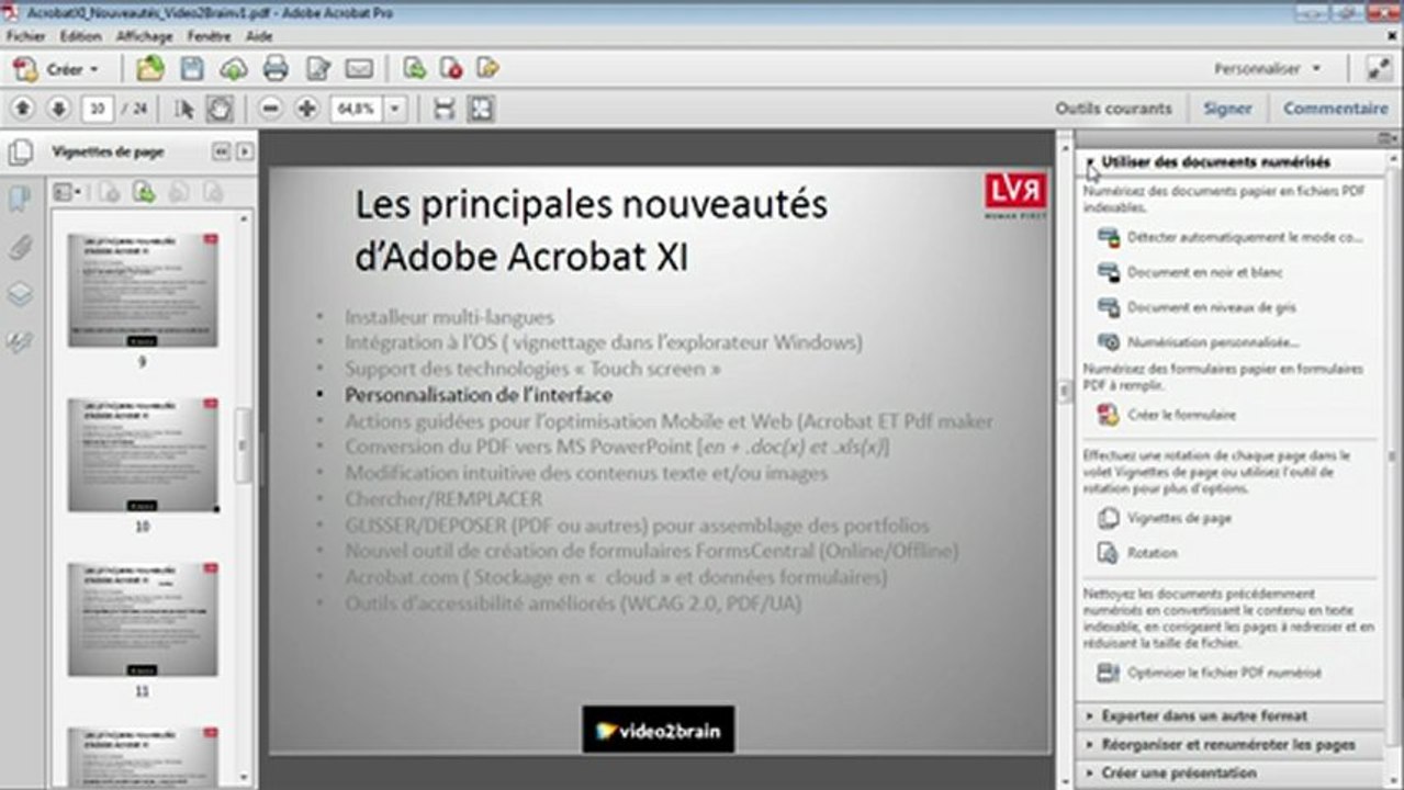 Acrobat XI : Personnalisation UI