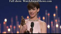 Anne Hathaway emotion acceptance speech wins Oscar for Best support 2013 Oscars [HD]