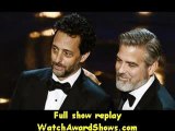 Producer Grant Heslov and producer George Clooney accept the Best Picture award for “Argo” Oscars 2013