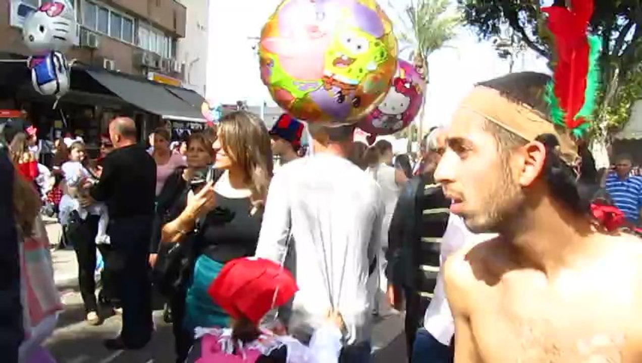POURIM EN ISRAEL [CARNAVAL JUIF] ASHKELON 2013.