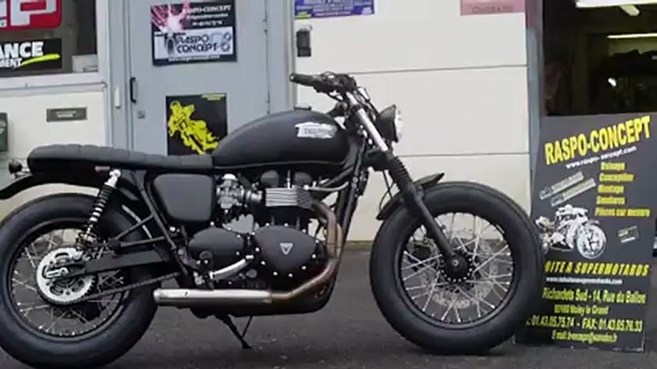 Triumph T100 black EFI Christian  by Raspo Concept